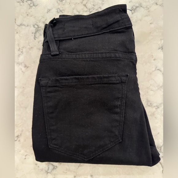 FRAME DENIM Le Skinny De Jeanne Black Ripped Destroyed Jeans Size 23 - Picture 3 of 8